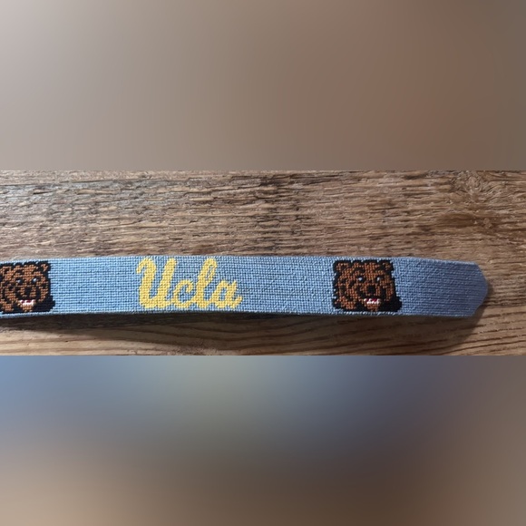 Vintage UCLA Smathers & Branson Handstiched Needlepoint Womens Belt Size M - Picture 5 of 5